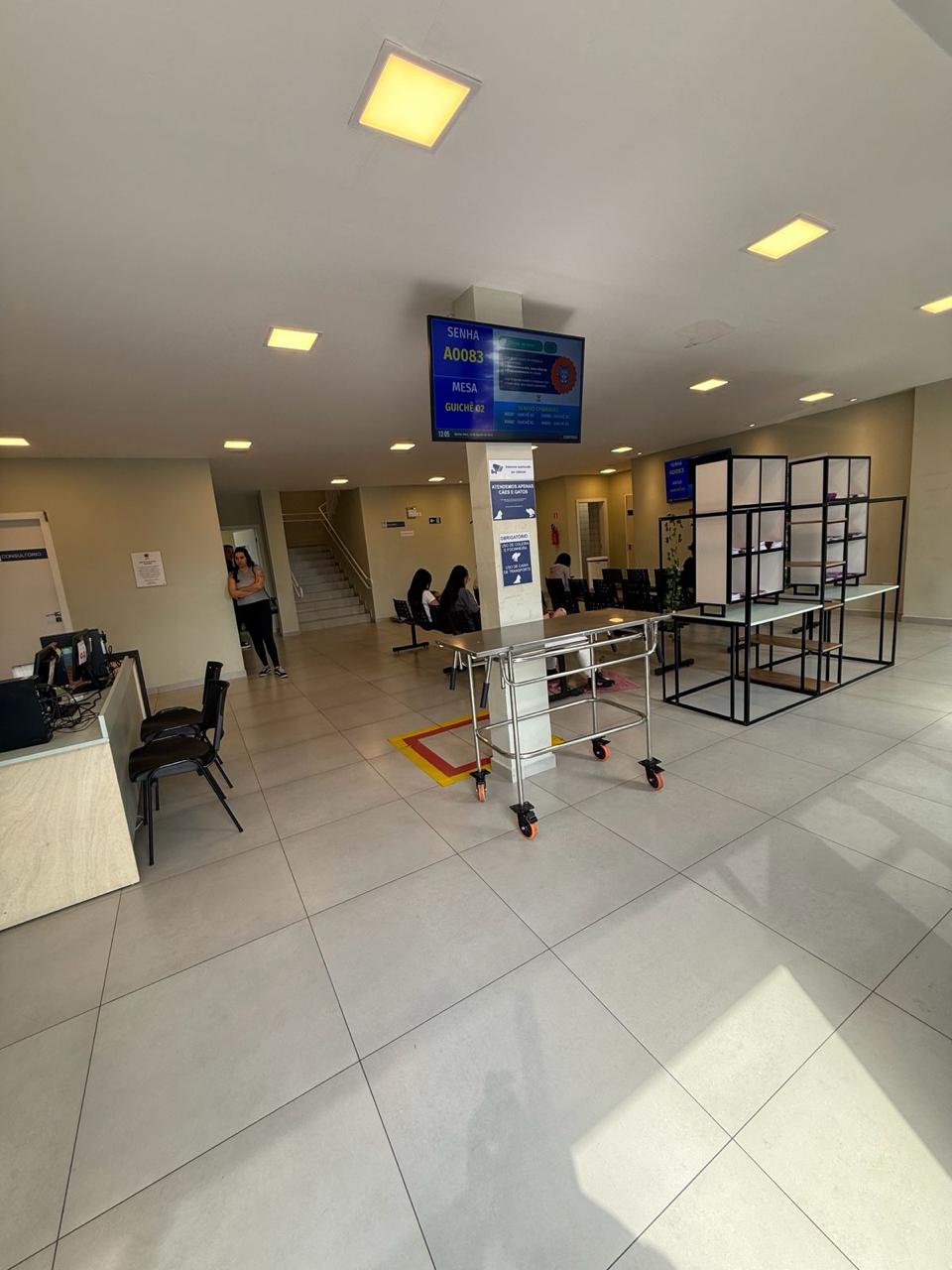 Recepção do Hospital Veterinário Municipal de Curitiba
